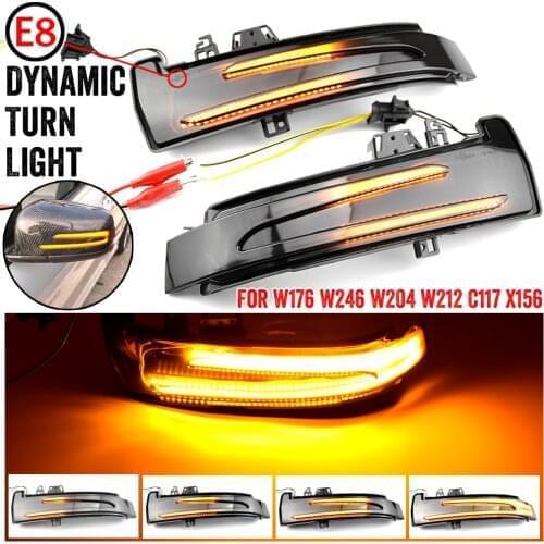 Dynamic LED Rearview Mirror Indicator Light For Mercedes Benz W176 W246 W212 W204 CLA C117 GLA GLK W221 CLS W218