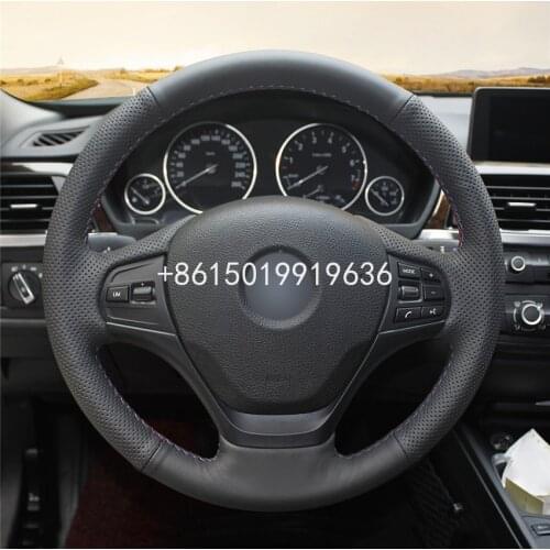 DIY Car Steering Wheel Cover Wrap Cover Car interior decoration For BMW F30 316i 320i