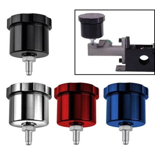 Hydraulic Drift Handbrake 7/16-20 Oil Tank Can E-Brake Fluid Reservoir Aluminum Alloy Black/ Red/ Silver/ Blue Universal
