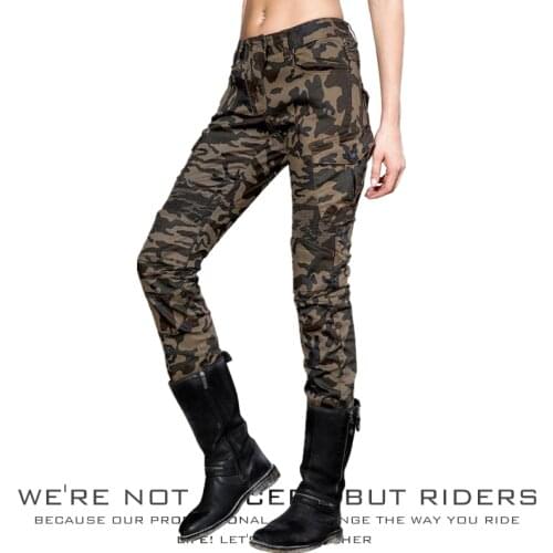 Outdoor Leisure Camouflage Motocross Pants Road Riding Safety Protection Motorcycle Pants Mens Loose Motorbike Jeans Trousers