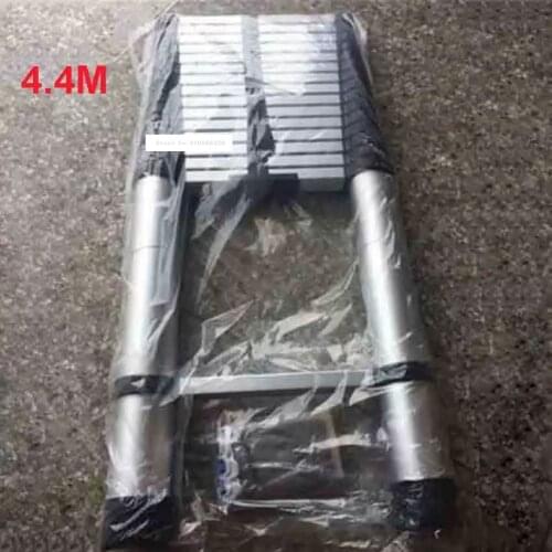 4.4M DLT-A Household Extension Ladder Aluminum Alloy Thickened Straight Ladder Single-sided Ladder Folding Engineering Ladder