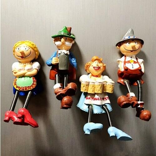 New Hand-painted Oktoberfest Munich Germany 3D Fridge Magnet Travel Souvenir Refrigerator Magnetic Stickers Gift