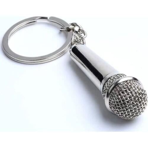 Microphone Singer Rapper Music Lover Rock N Roll BFF Best Friends Bag Charm Pendant Keychain Music Jewelry Gifts