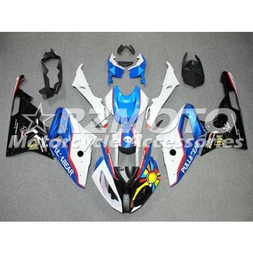 New ABS Plastic Shell Motorcycle Fairing kit Fit For BMW S1000RR 2015 2016 15 16 Bodywork Set Blue White Cool