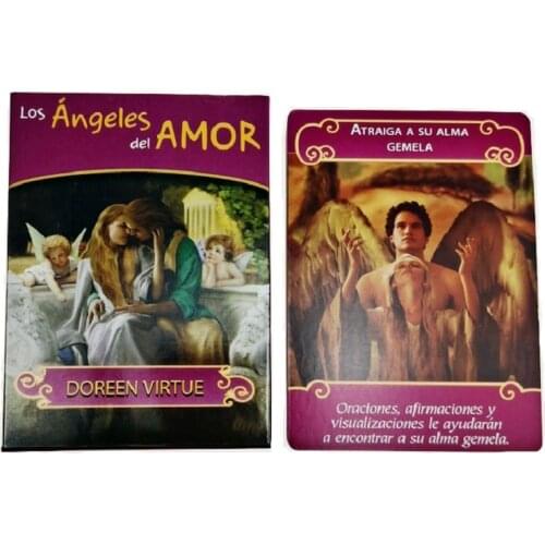 Romance Angels Oracle Cards Full Spanish Classic Board Games Cards Imaginative Oracle Divination Desk Game Tarot Cards With PDF
