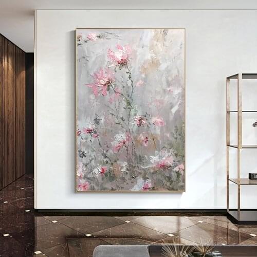 Handmade Abstract Rose Oil Painting Classical Still Life Flowers For Living Room Decoration