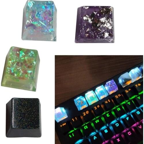 Handmade Customized OEM R4 Profile Resin Keycap for Cherry MX Switches Mechanical Keyboard RGB Translucent Resin Keycap