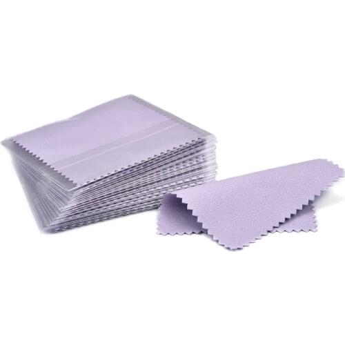 50pcs/Pack 8x8cm Sterling Silver Cleaning Cloth Color Polishing Cloth Silver Gpld Jewelry Soft Wipe Individually Packaged