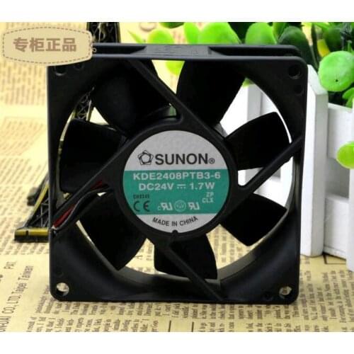 Sunon KDE2408PTB3-6 8025 2.4W 8cm 24V 2 wire inverter fan