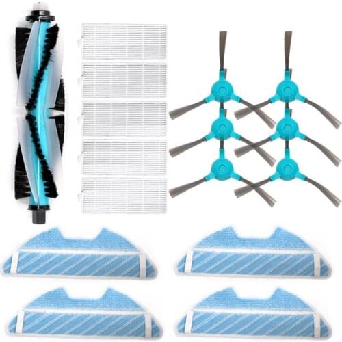 Mop Cloth,Main Brush,Side Brush, Hepe Filter for Cecotec Conga 1290 1390 Robotic Vacuum Cleaner Parts Accessories Replacement