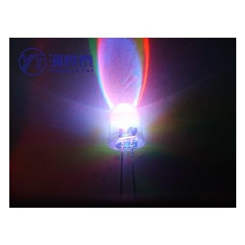 YYT 10MM colorful flash,F10 red+green+blue LED light emitting diode flashing lights flash alternately speed automatic