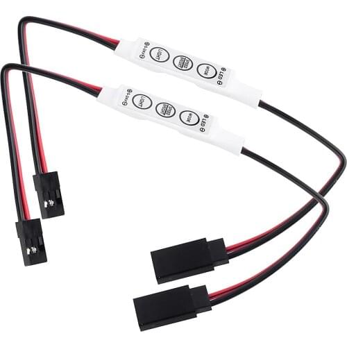 2Pcs LED Lights Controller Wires for 1/8 1/10 RC Rock Car Axial SCX10 Tamiya Traxxas TRX4 RC Parts