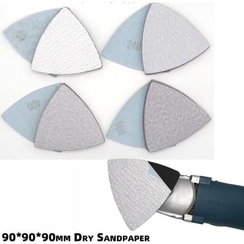 20 Pcs 90*90*90MM Dry Sandpaper 90X90X90MM Sanding Discs Hook And Loop Grit For Polishing & Grinding Power Tools Accessories