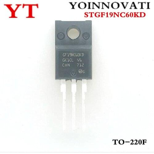 50PCS/LOT STGF19NC60KD STGF19NC60 GF19NC60KD TO-220F