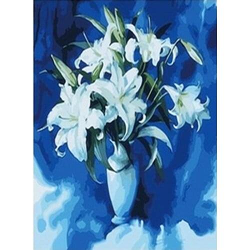 5D Full Square/Round Diamond Painting Flower Art Rhinestone Diamond Embroidery Floral Diamond Needlework Home Decor