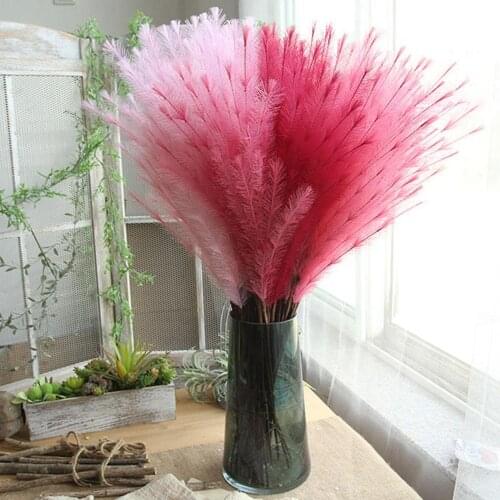 77cm PE Hairy Grass Artificial Flowers Fake Grass For Wedding Party Decoration Bridal Bouquet Home Garden Ornaments