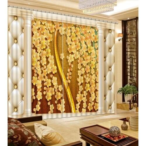 Tree curtains Photo 3D Curtains for Living Room Window modern living room curtains
