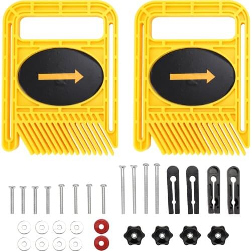 Woodworking Double Feather Loc Board Set Miter Gauge Slot T Track Woodwork Saw Table Fence DIY Safety Tools Loc Board