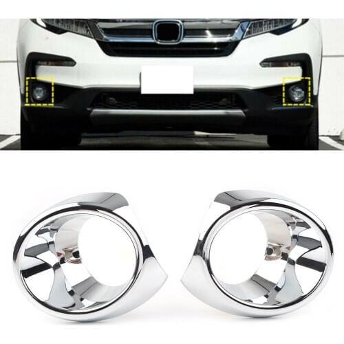 For Honda Pilot 2019 2020 ABS Chrome CarFront Fog Lamp Light Cover Trim Decor 2pcs