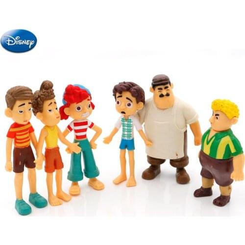 6pcs/set Disney Pixar Luca Alberto Sea Monster Action Figures Model Doll Cartoon Girl Giulia Toys For Children Christmas Gifts