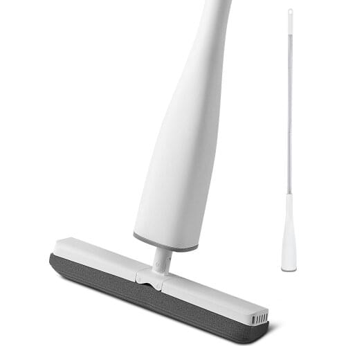 Eyliden Automatic Self-Wringing Mop Flat Mop with PVA Sponge Mop Heads Free Hand Washing for Bedroom Floor Clean