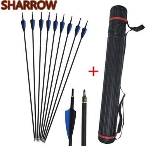 12/24Pcs 30"Archery Carbon Arrows Spine 500 Replaceable Screw Broadheads Arrow Quiver For Outdoor Hunting Shooting Accessories