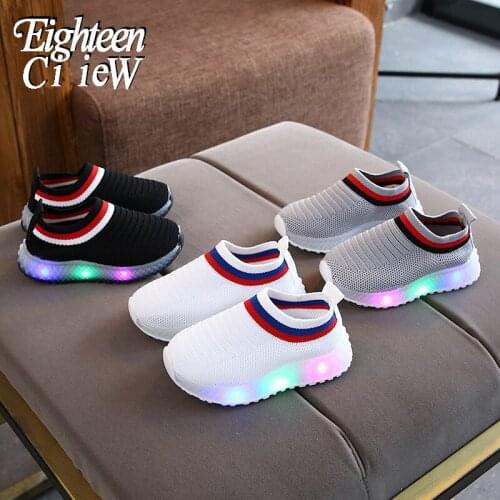 Size 21-30 LED Glowing Shoes for Kids Toddler Sneakers Luminous with Baby Light Up Shoes Children Fashion Casual Sneakers