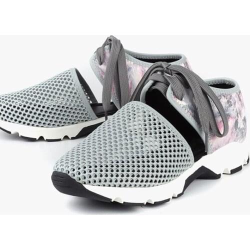 2021 New Mesh Women Flat Shoes Lightweight Women Sneakers Breathable Ladies Casual Hollow Out Femme Sneakers Leopard Flat Shoes