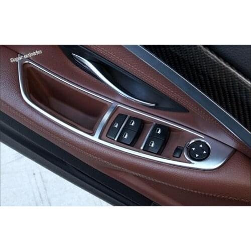 Lapetus Accessories Door Handle Holder Window Lift Button Switch Cover Trim 4 Piece For BMW 5 Series F10 525i 535i 2011 - 2016