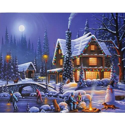 DIY 5d Diamond Painting completely christmas night fireplace Embroidery Accessories Needleworks mosaic Cross stitch Z1129