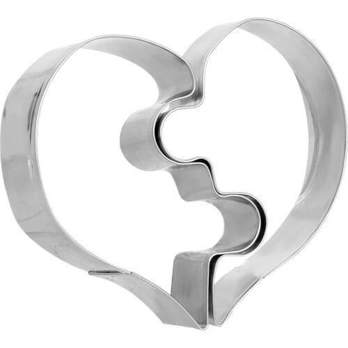 NICEYARD Kitchen Tools DIY Cookie Cutter Stainless Steel Love Puzzle Biscuit Mold Cookie Tools 2Pcs/set