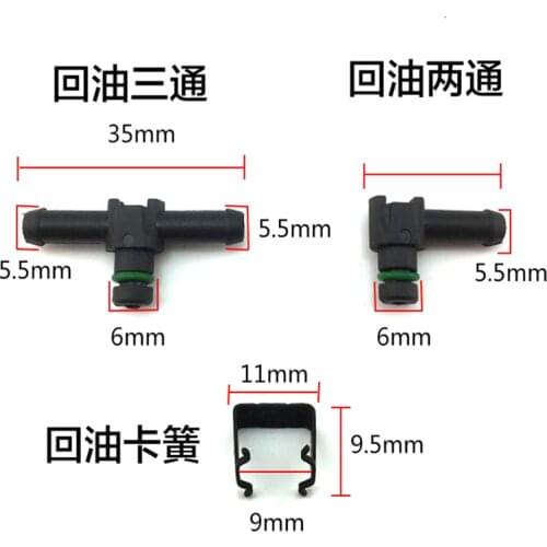 New!10pcs Common Rail Injector Return Oil Backflow Pipe Connector Plastic Two way and Tee Joint Fitting for B-osch Injectors