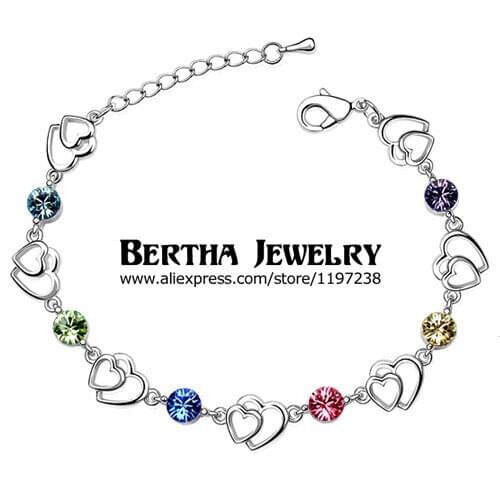 New Coming Bracelet Pulseiras Bracciale For Women Lady Crystals from Swarovski Cristal Bijoux Friendship Charm Jewelry