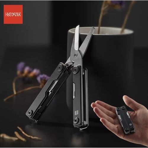 New HUOHOU MINI Multi-Function Knife Pocket Folding Knife Stainless Steel Aluminum alloy Scissors corrosion resistance Knife