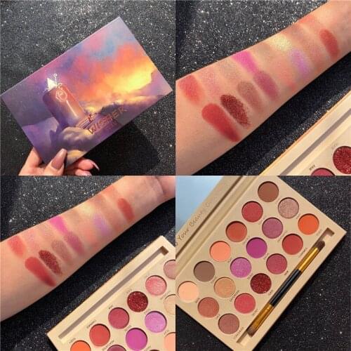 18 Color Eyeshadow Palette Makeup Palette Diamond Glitter Metallic Eyeshadow Pallete Nude Creamy Shimmer Matte Pigmente Cosmetic