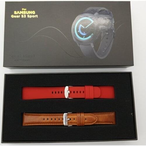 20mm Watchbands For Samsung Galaxy Watch 42mm Genuine Leather Band Strap For Samsung Gear S2 Sport Bracelet Soft Rubber Bands