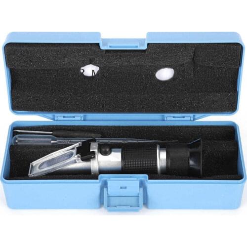 Handheld High Accuracy Wine Refractometer Dual Function 0-40% Brix Tester 0-20% Liquid Concentration Test Meter