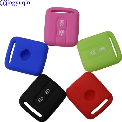 10X New Car Key Flat Square Silicone Case For Nissan Qashqai Micra Navara Almera Note Fob Rubber Cover 2 Button remote key shell