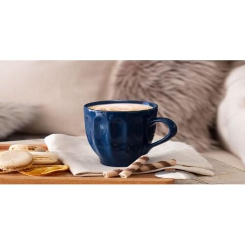 200 ml Blue Ceramic Mugs Coffee Cup Set Red Mug with Handle Tea Milk Mug Gifts Home Decor Housewarming Gift