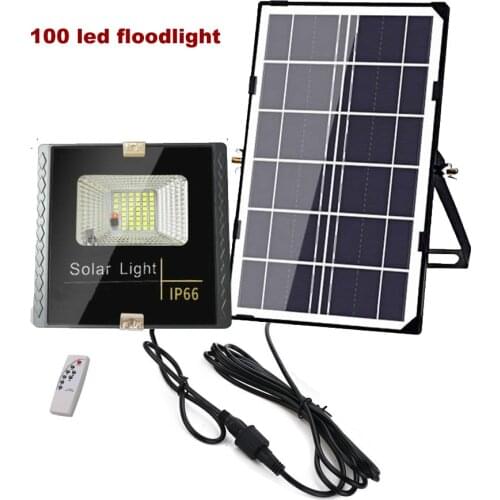Solar Wall Light 30-128 LED Floodlight Outdoor Spotlight Garden Lamp Remote Control Solar Panel Street Wall lamps waterproof new