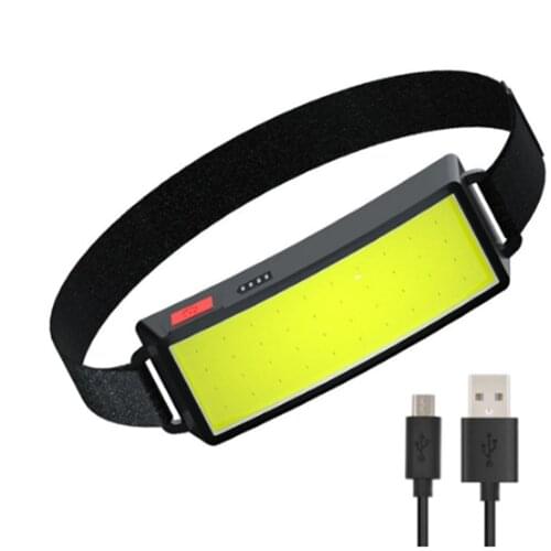 COB LED Headlamp Rechargeable Powerful Head Flashlight Built-in Battery Super Bright USB Headlight For Fishing Hunting