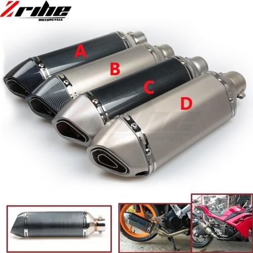Motorcycle Exhaust Universal Muffler Motorbike 51mm Inlet Exhaust For honda cbr600rr cbr954rr cbr 600 954 rr NC700 S X CBR954RR
