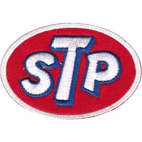 Vintage stp iron/sew on embroidered patch