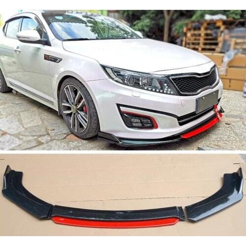 High Quality ABS PAINT CARBON FIBER FRONT BUMPER SPOILER LIP SPLITTERS WIND KNFE COVER For KIA K5 Optima 2016 2017 2018 2019