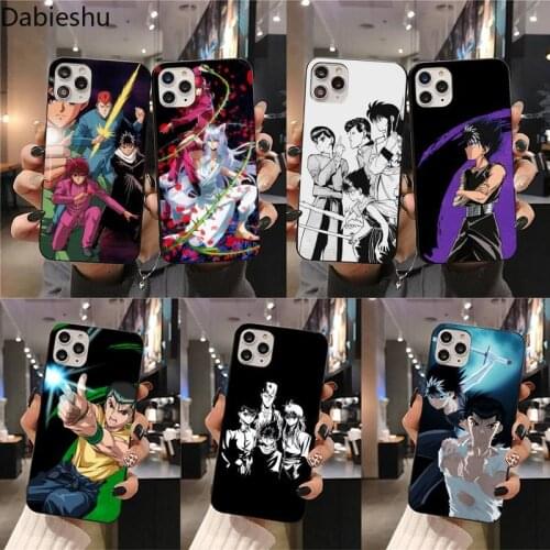 Yu Yu Yuyu Hakusho anime black Phone Case Hull for iphone 12 pro max 11 pro XS MAX 8 7 6 6S Plus X 5S SE 2020 XR case