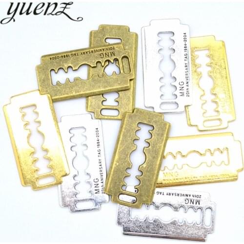 YuenZ 4pcs 2020 New Product blade Charms Pendant For Metal Alloy Jewelry DIY Marking 37*19mm J444