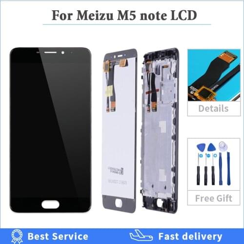 For Meizu M5 Note LCD Display Touch Screen Digitizer M621H M621Q M621M M621C For Meizu M5 Note LCD With Frame Screen Replacement