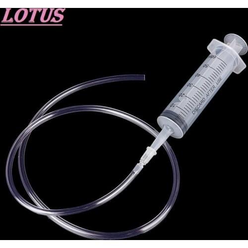 1PCS new 60ML Plastic Feeding Syringe Reusable Pump With 80cm Tube For Epoxy Resin Tools hotsale