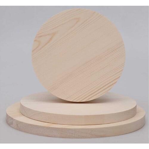 10pcs 1cm Thcikness Natural Solid Wood Plate Round DIY Wood Board Handmade Household Painting Raw Material Home Decoration Kits