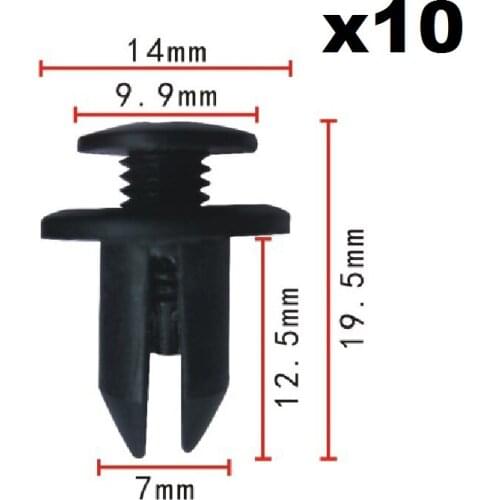 10pcs For Honda Nylon Fender explosion buckle / Nylon Rivet Fastener Fender Retainer Push Clip